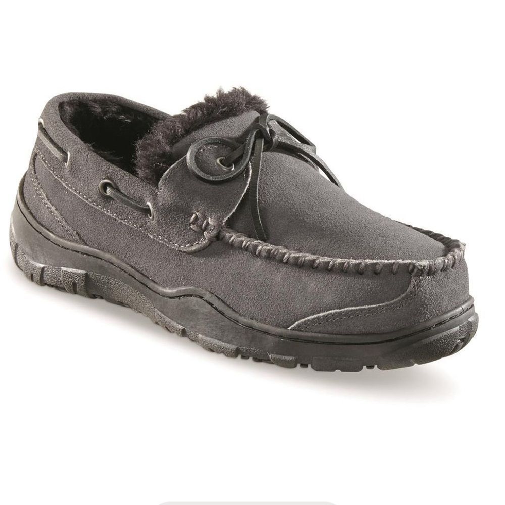 Guide Gear - Suede Tie Moc Slippers
